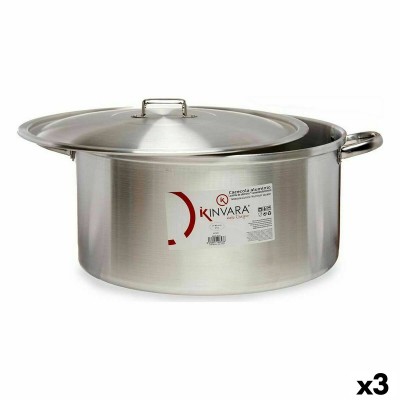 Casserole avec Couvercle Kinvara 100015 Argenté 53 x 24 x 43 cm (3 Unités)