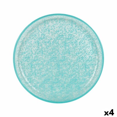 Assiette plate Samaritaine Turquoise Ø 19 cm (6 Unités)