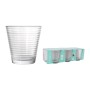 Set of glasses La Mediterránea Siroco rings 6 Pieces (12 Units)