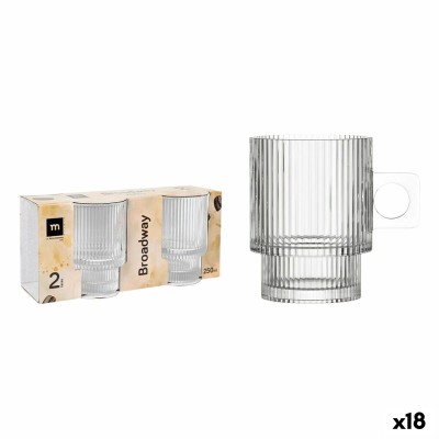 Set of Mugs La Mediterránea Broadway 2 Pieces (18 Units)