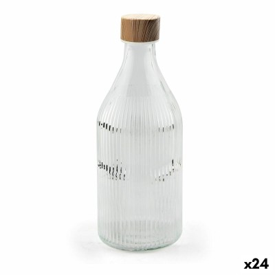 Glass Bottle La Mediterránea Metal Glass 1 L (24 Units)