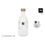 Glass Bottle La Mediterránea Metal Glass 1 L (24 Units)