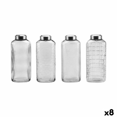 Bouteille en Verre La Mediterránea verre Acier 1,8 L (8 Unités)