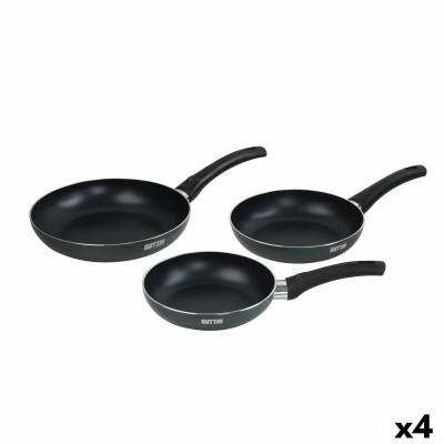 Set of pans Quttin Aluminium 24 cm 3 Pieces (4 Units)