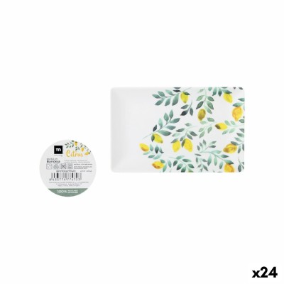 Snack tray La Mediterránea Lemon 20 x 13 x 2 cm (24 Units)