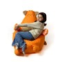 Pouffe GO GIFT Orange Oxford Cat 130 x 90 cm