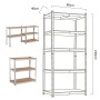 Étagère Greenblue GB378 180 x 90 x 40 cm Gris acier galvanisé Bois MDF 75 Kg