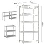 Étagère Greenblue GB378 180 x 90 x 40 cm Gris acier galvanisé Bois MDF 75 Kg