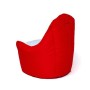 Pouffe GO GIFT White Red Oxford tejido antidesgarros