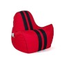 Pouffe GO GIFT Black Red Oxford tejido antidesgarros 140 x 100 x 100 cm 140 x 100 cm