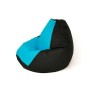 Pouffe GO GIFT Blue Black 105 x 80 cm Pear