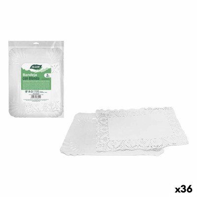 Lot de plateaux pour aliments Algon Rectangulaire 22 x 28 cm 2 Pièces (36 Unités)