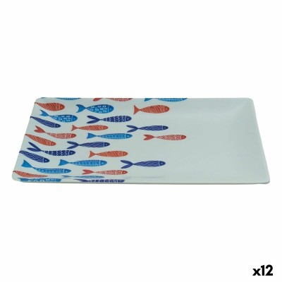 Plateau apéritif La Mediterránea Poissons 25 x 15 x 2 cm (12 Unités)