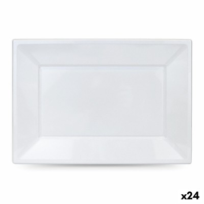 Service de vaisselle Algon Plastique Rectangulaire 33 x 23 cm 3 Pièces (24 Unités)