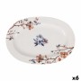 Plateau apéritif Toscana Fleurs Oblongue 30 x 20 x 2 cm (6 Unités)