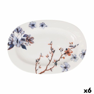 Plateau apéritif Toscana Fleurs Oblongue 27 x 7 x 1,5 cm (6 Unités)