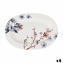 Plateau apéritif Toscana Fleurs Oblongue 27 x 7 x 1,5 cm (6 Unités)