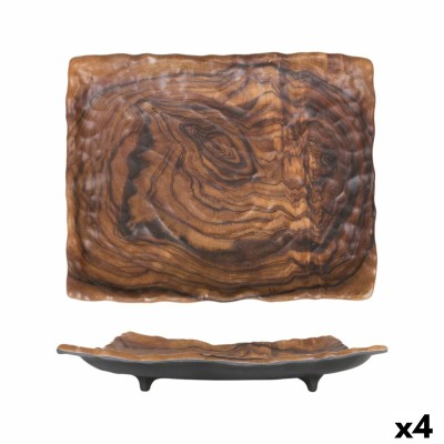 Plateau apéritif Rectangulaire 31 x 25 x 5 cm (4 Unités)