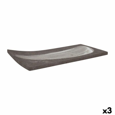 Snack tray Krakatoa Rectangular 24 x 12 x 1 cm (3 Units)