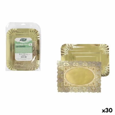 Plateau apéritif Algon Rectangulaire 22 x 28 cm (30 Unités)