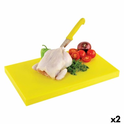 Cutting board Yellow 40 x 40 x 4 cm (2 Units)