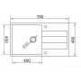 Sink with One Basin Pyramis 78x50 1B 1D 070052701 czarny Black