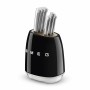 Set of Kitchen Knives and Stand Smeg KBSF02BL