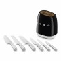 Set of Kitchen Knives and Stand Smeg KBSF02BL