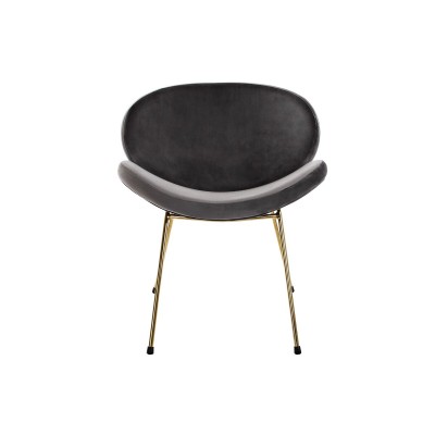 Dining Chair DKD Home Decor Black Golden Polyester Metal 62 x 58 x 73 cm