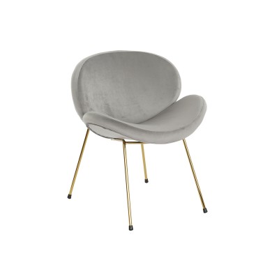 Chair DKD Home Decor Golden Light grey 62 x 58 x 73 cm