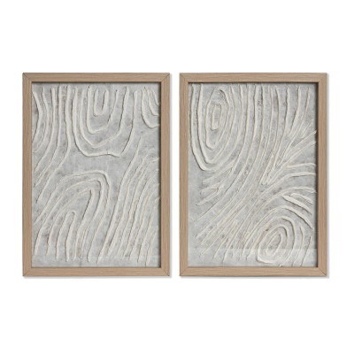 Cadre Home ESPRIT Blanc Naturel Scandinave 25 x 2 x 35 cm
