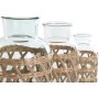 Vase Home ESPRIT Natural Crystal 18,3 x 18,3 x 30 cm (3 Pieces)