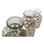 Vase Home ESPRIT Natural Crystal 18,3 x 18,3 x 30 cm (3 Pieces)