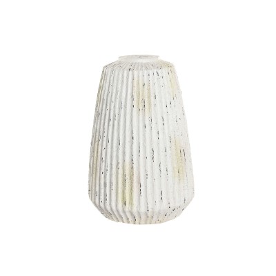 Vase Home ESPRIT White Magnesium 28 x 28 x 41 cm