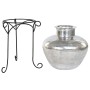 Vase Home ESPRIT Black Silver Aluminium 45 x 45 x 95 cm