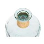 Vase Home ESPRIT Transparent Rushes Recycled glass Natural 25 x 25 x 75 cm