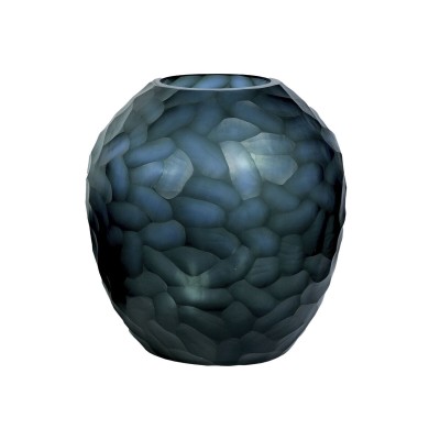 Vase Home ESPRIT Blue Crystal Modern 29 x 29 x 30 cm