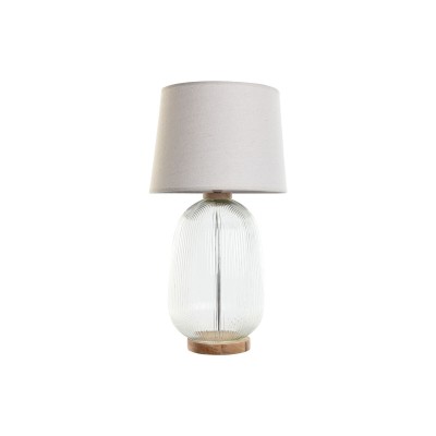 Lampe de bureau Home ESPRIT Beige Bois Verre 50 W 220 V 32 x 32 x 61 cm