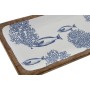 Jeux de plateaux Home ESPRIT Bleu Blanc Naturel méditerranéen 40 x 19 x 2,5 cm (2 Unités)