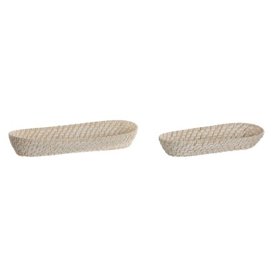 Jeux de plateaux Home ESPRIT Blanc Naturel 44 x 18 x 7 cm