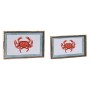Jeux de plateaux Home ESPRIT Multicouleur Bois de manguier 43,5 x 27 x 5,5 cm (2 Unités)