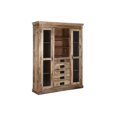 Présentoir Home ESPRIT Marron Verre Bois de manguier 165 x 45 x 210 cm