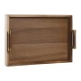 Plateau apéritif Home ESPRIT Doré Naturel Métal Acacia 39 x 26,5 x 8 cm