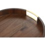 Plateau apéritif Home ESPRIT Doré Naturel Métal Acacia 35,5 x 35,5 x 5 cm