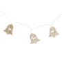 Wreath of LED Lights DKD Home Decor Reindeer Hoods Brown MDF Wood (6,5 x 1,4 x 5,8 cm)