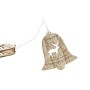 Guirlande lumineuse LED DKD Home Decor Renne Cloches Marron Bois MDF (6,5 x 1,4 x 5,8 cm)