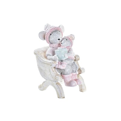 Décorations de Noël DKD Home Decor Souris Résine (8 x 5,5 x 10 cm)