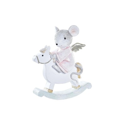 Décorations de Noël DKD Home Decor Souris Résine (9,5 x 4 x 11 cm)