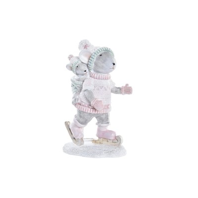 Décorations de Noël DKD Home Decor Souris Résine (7 x 5 x 11 cm)