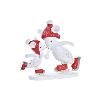 Décorations de Noël DKD Home Decor Souris Résine (9,5 x 3,5 x 9 cm)